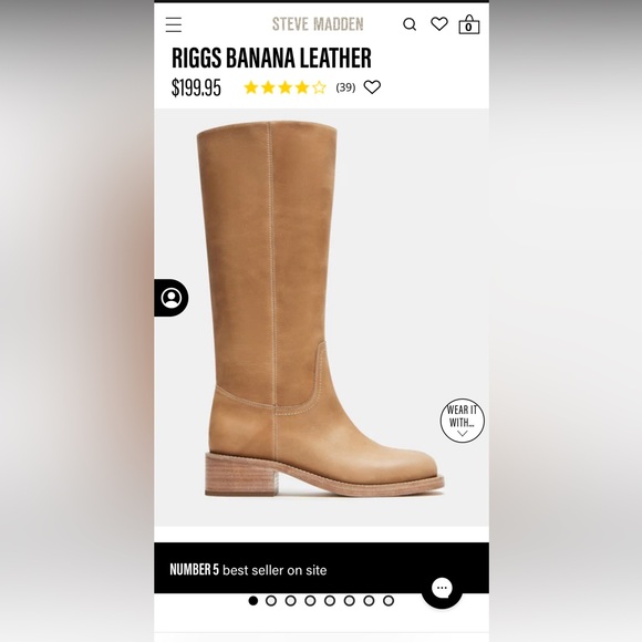 Steve Madden Riggs Banana Leather Boots - Picture 13 of 14